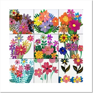 Colorful Flowers Posters and Art